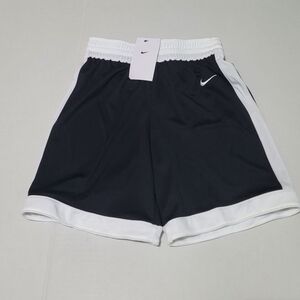 Nike Black & White Athletic Shorts with Swoosh